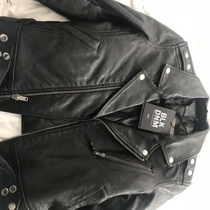 new with tags Black size Small leather moto jkt
